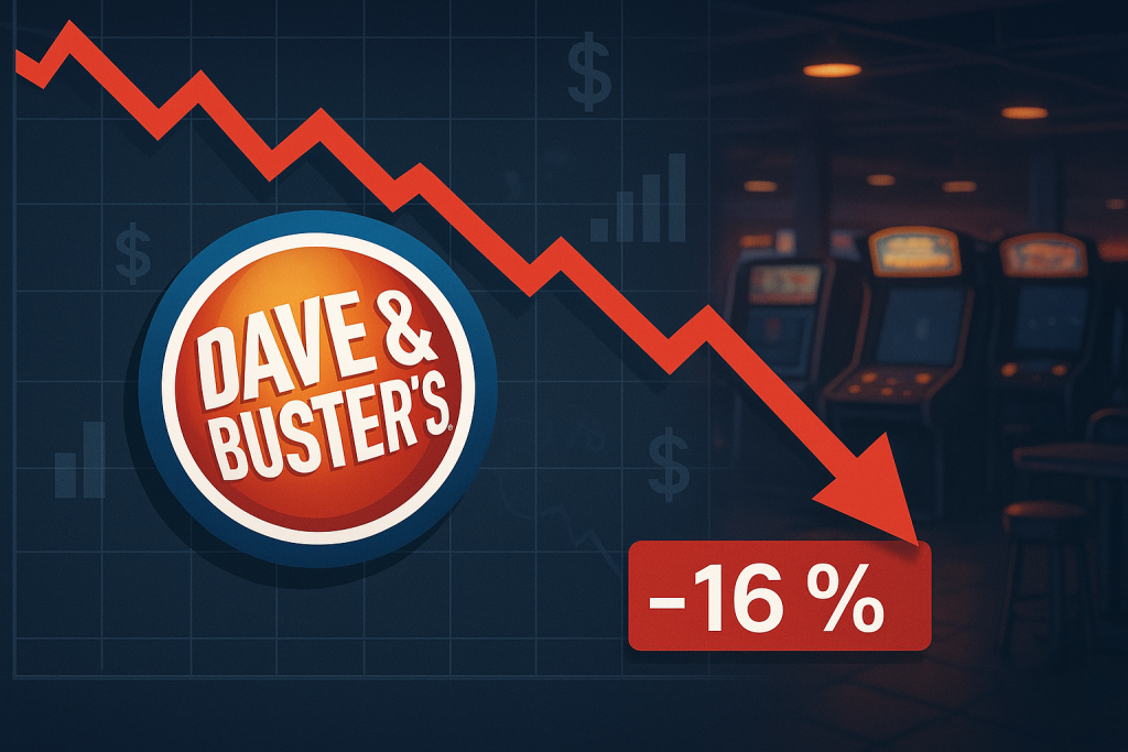 Dave & Buster’s Entertainment stock plunges 16% on weaker than expected Q2 results