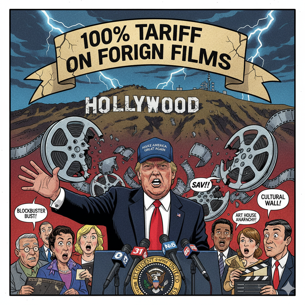 Trump to impose 100% tariff on foreign films, targets California Governor