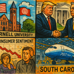 US digest: Cornell restores federal research funds, consumer sentiment falls, Boeing expands 787 plant