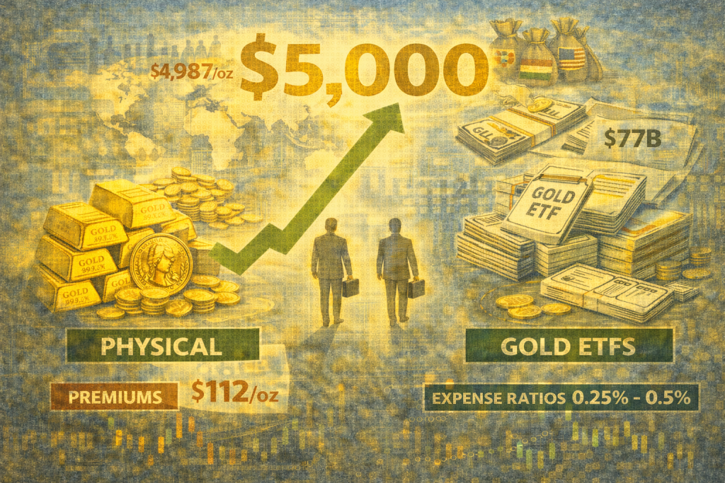 Gold near $5,000/oz: physical vs. paper- what’s the smarter buy?