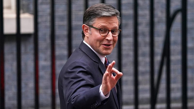 House Speaker Mike Johnson tells British Parliament he came to ‘calm the waters’